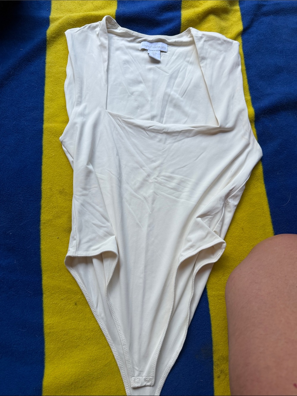 House of Harlow 1960 Cream Sleeveless Bodysuit
